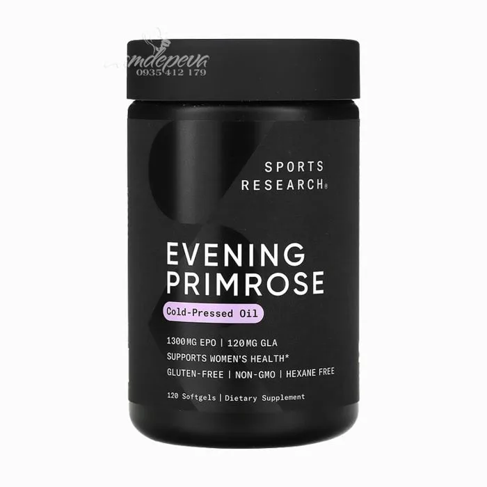 Hoa anh thảo Sports Research Evening Primrose Oil 1300mg - EVA
