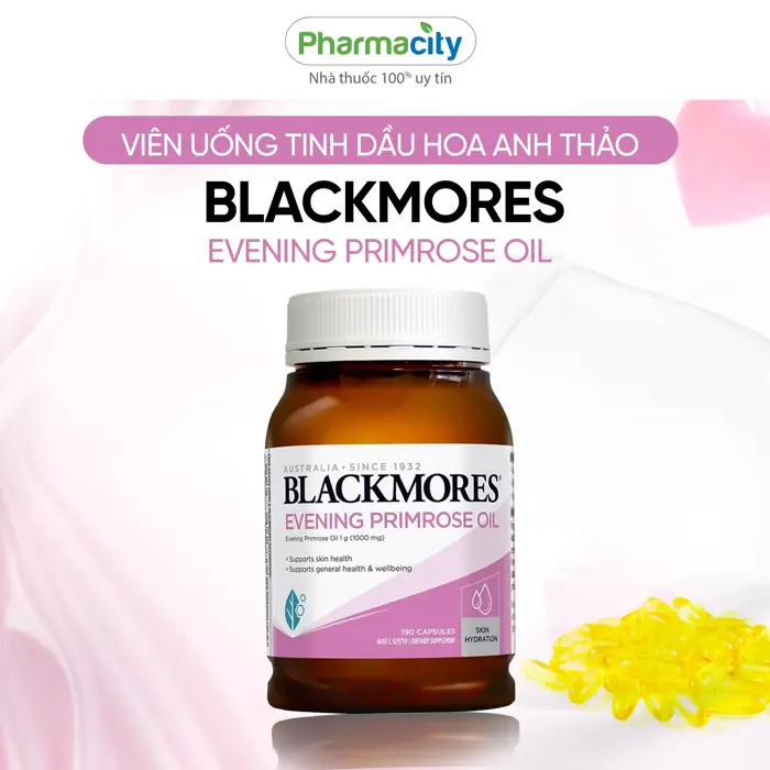 Tinh dầu hoa anh thảo Blackmores Evening Primrose Oil (lọ 190 viên) cho nữ