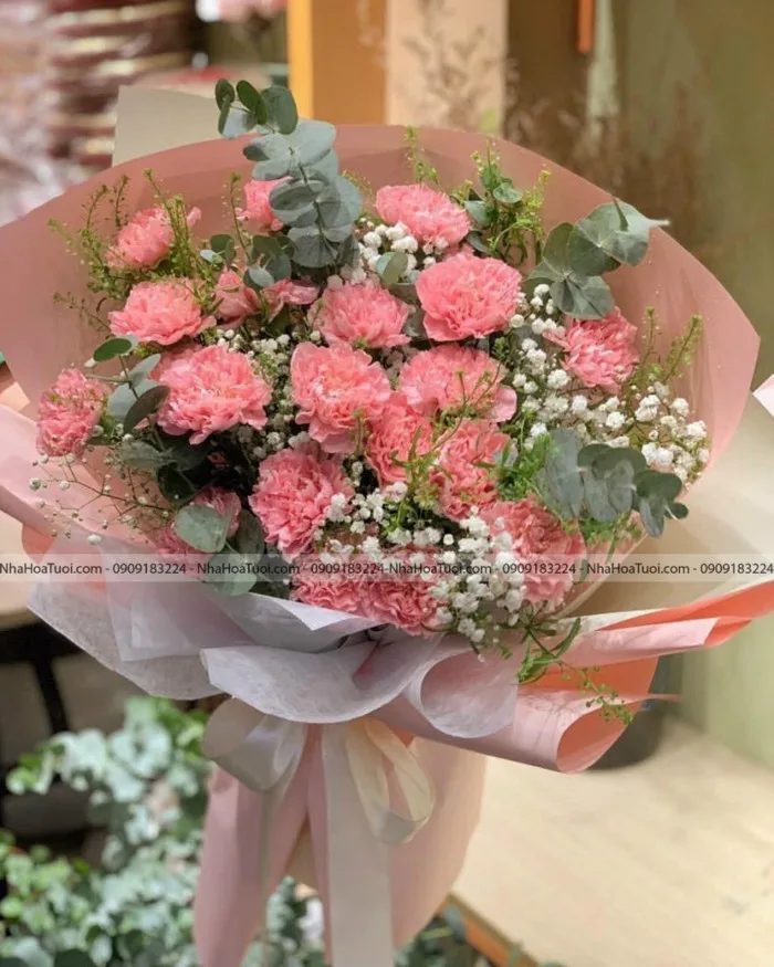 Bó Hoa Cẩm Chướng Hồng