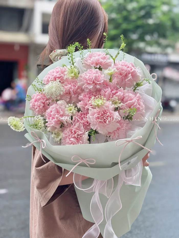 Hoa Bó Cẩm Chướng Hồng S406 - SHIN Flowers