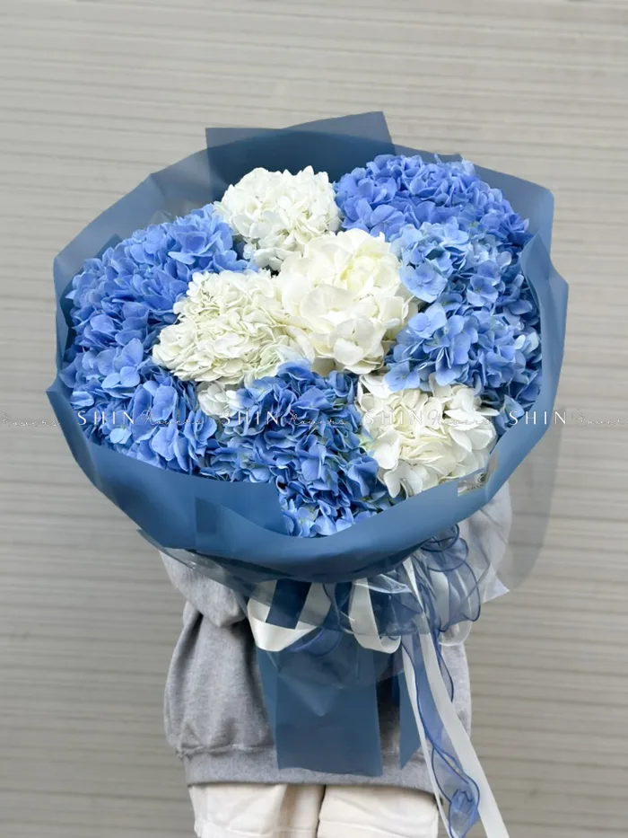 Bó Hoa Cẩm Tú Cầu Xanh Mix Trắng S379 - SHIN Flowers