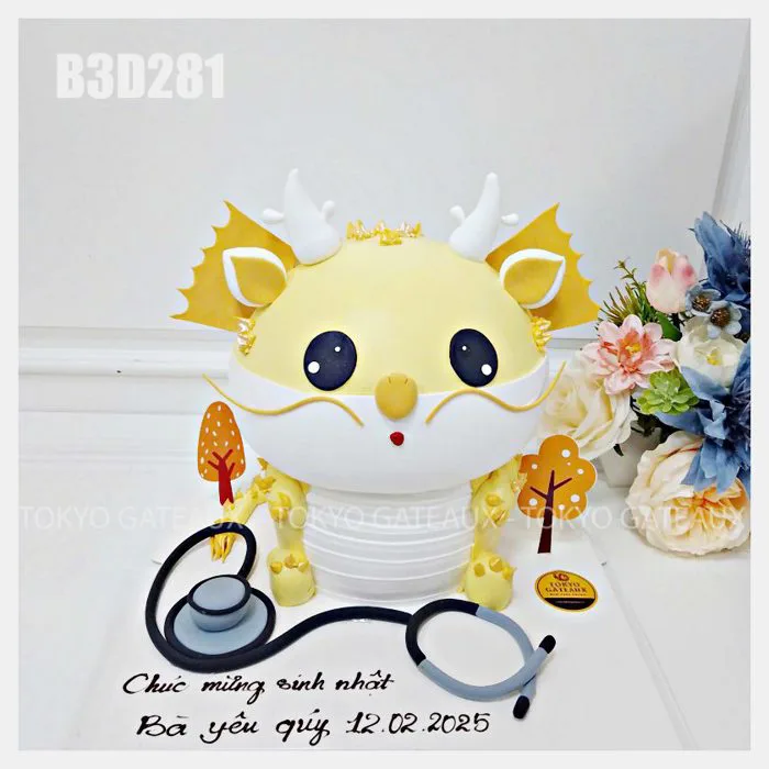 B3D281 - Bánh sinh nhật Bác Sĩ Rồng