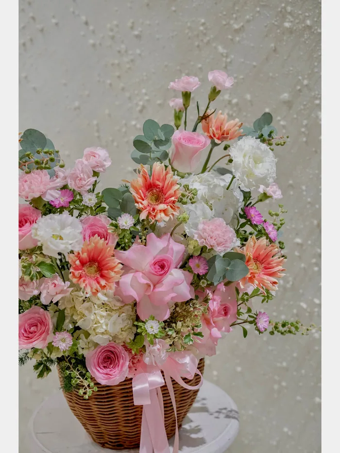 POEM FLOWERS - Giỏ hoa chúc mừng thôi nôi, đầy tháng bé gái