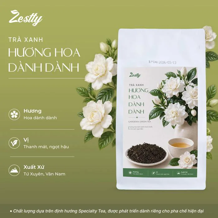 Trà Xanh Hương Hoa Dành Dành Zestty