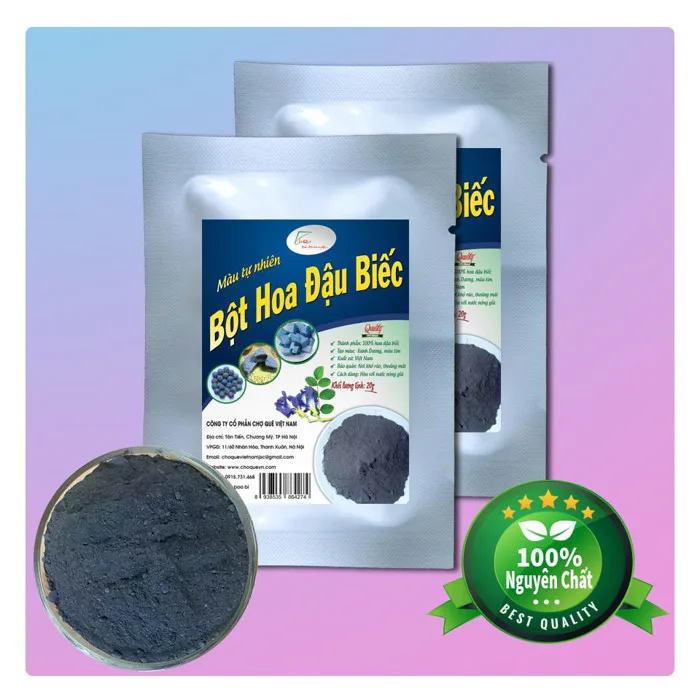 Bột Hoa Đậu Biếc - Bột Tạo Màu Thực Phẩm Tự Nhiên Gói 20G