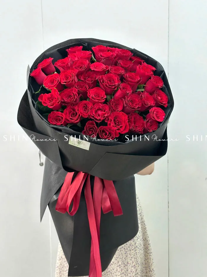 Bó 40 Hoa Hồng Đỏ S165 - SHIN Flowers
