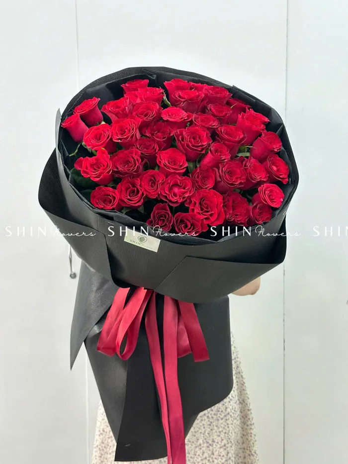 Bó 40 Hoa Hồng Đỏ S165 - SHIN Flowers