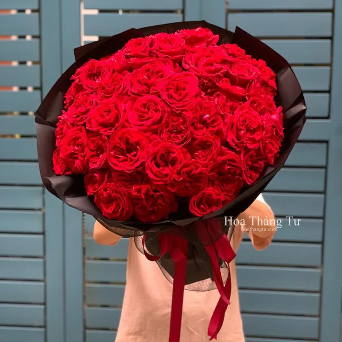 Bó hoa hồng Ohara đỏ – Hoa Tháng Tư