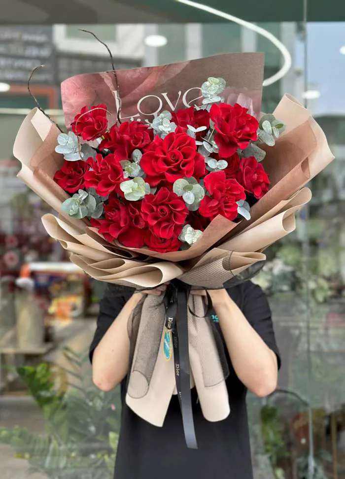 BÓ HOA HỒNG ĐỎ PHÁP - Domy Flower | Mua hoa online TPHCM