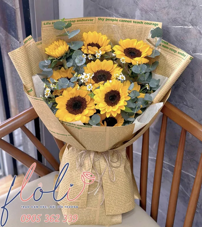 Bó Hoa Hướng Dương Chúc Mừng HD680 - FLoLi