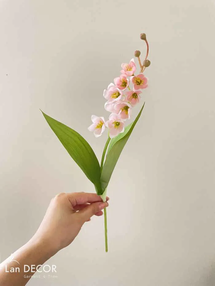 Hoa Giả Decor - Cành Linh Lan Giả Trang Trí Nhà Xinh Xắn (40cm)- HC1183