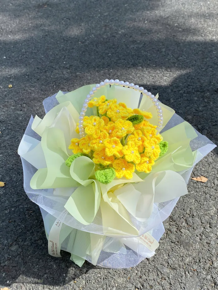 Giỏ hoa lưu ly len - L250 - Tiệm Hoa Nhà Linh