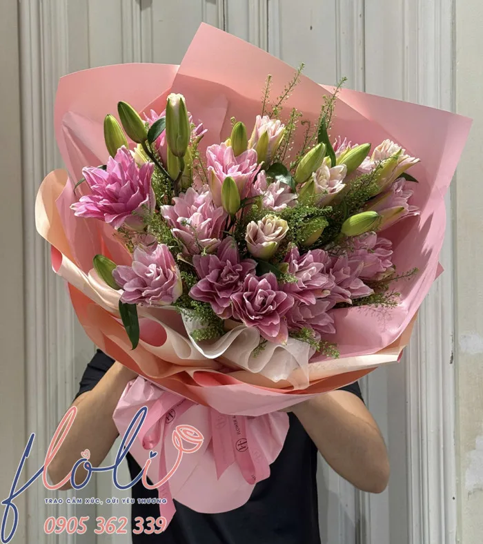 Bó Hoa Ly Kép Tỏa Hương Dịu Dàng BH900 - FLoLi