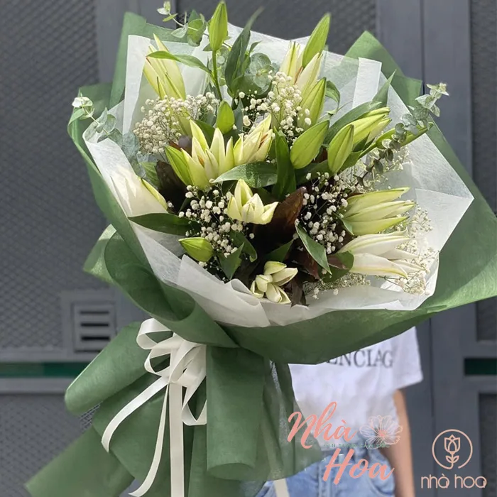 Bó Hoa Ly Trắng Tinh Khôi 098 | Nhà Hoa shop hoa tươi HCM