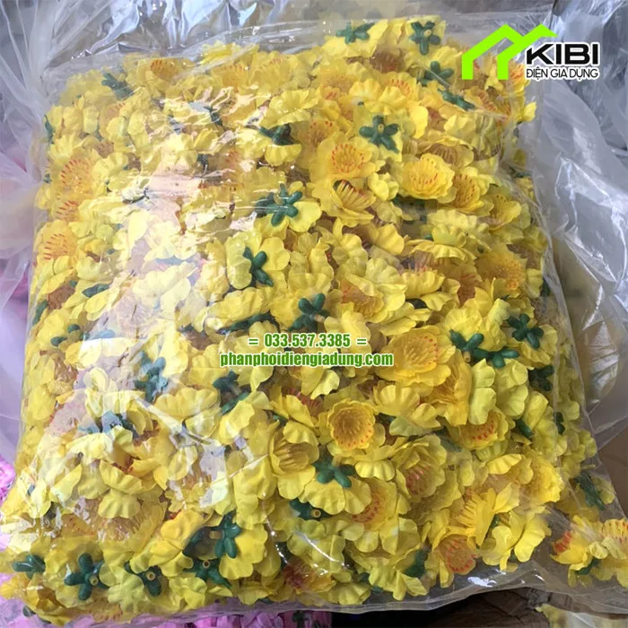 Combo 1kg hoa đào giả, hoa mai giả trang trí tết