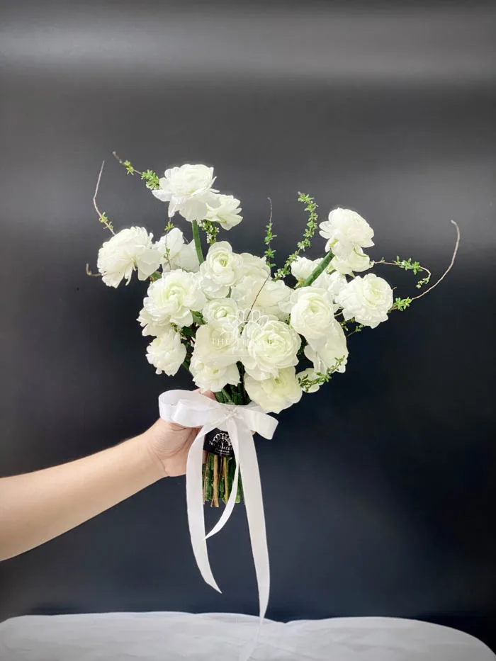 Hoa Cưới Mao Lương Trắng A141 - The Time Less Flowers