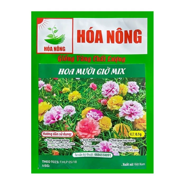 Hạt giống hoa Mười giờ Mix màu - Hạt giống Hóa Nông