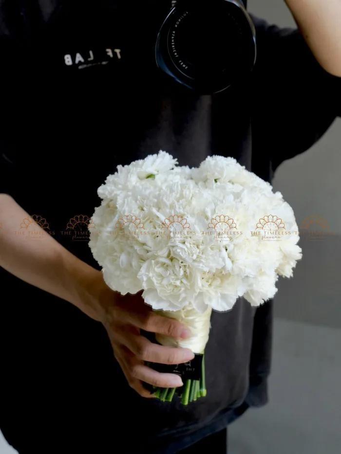 Hoa Cưới Phăng trắng H076 - The Time Less Flowers