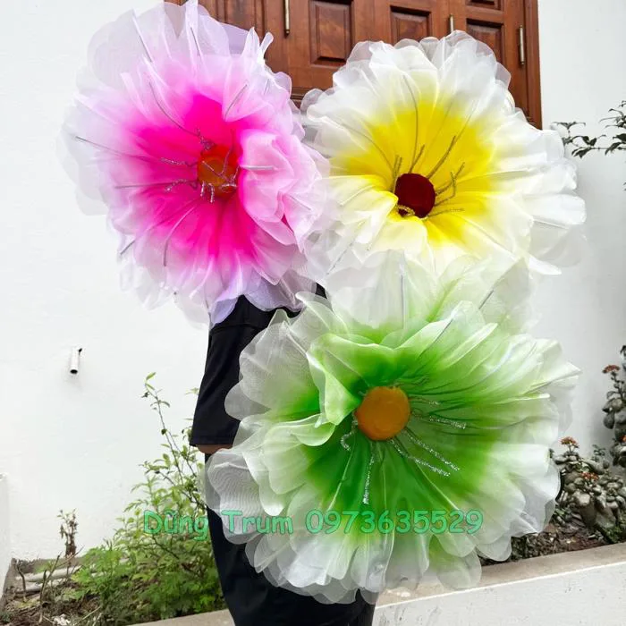 Hoa phù dung múa biểu diễn siêu đẹp, hoa múa phù dung kích thước 60cm