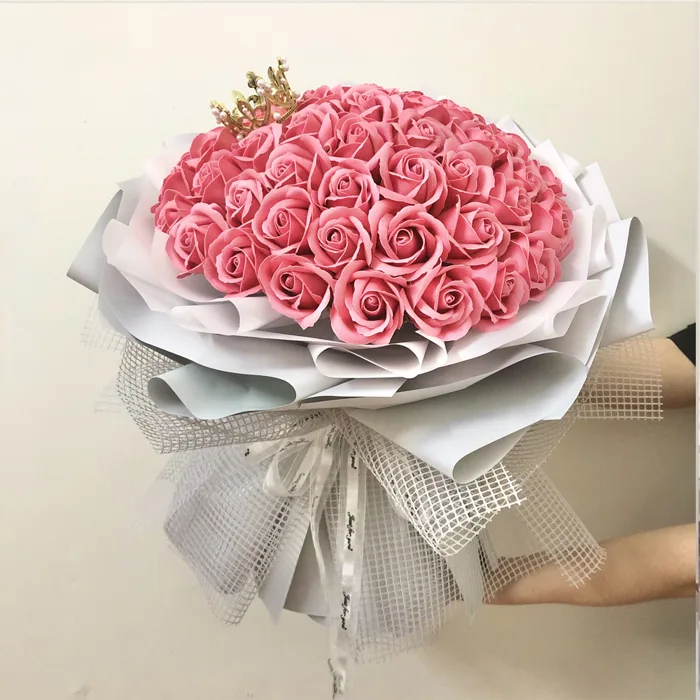 Bó hoa hồng sáp 50 bông S509