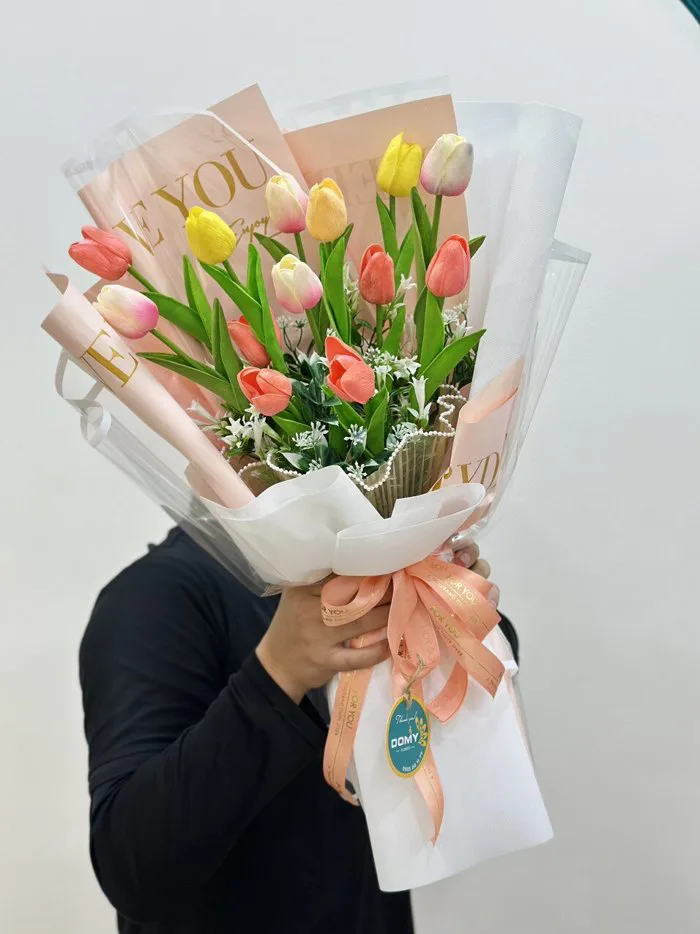 BÓ HOA TULIP SÁP - Domy Flower | Mua hoa online TPHCM