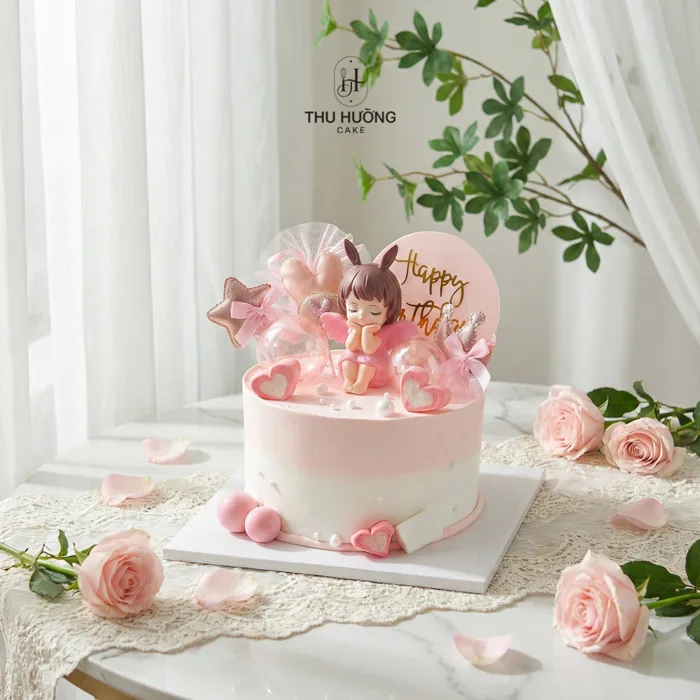 Bánh sinh nhật tặng bé gái xinh