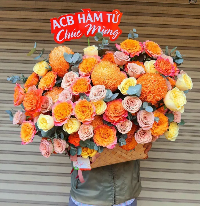 Giỏ hoa sinh nhật đẹp cho nam