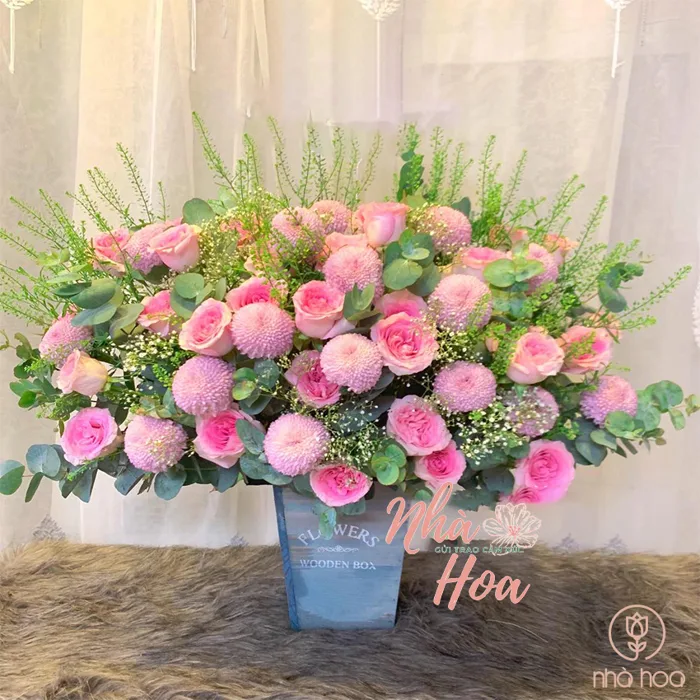 Hộp Hoa Mừng Sinh Nhật Người Lớn Tuổi - Shop Hoa Tươi Đẹp