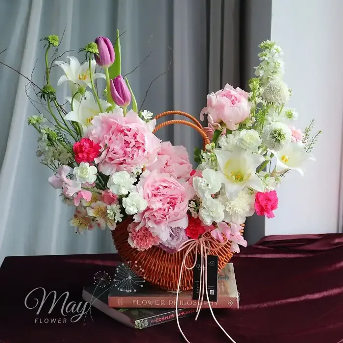 Tặng đối tác - kệ hoa khai trương đẹp - Cửa hàng hoa tươi May Flower