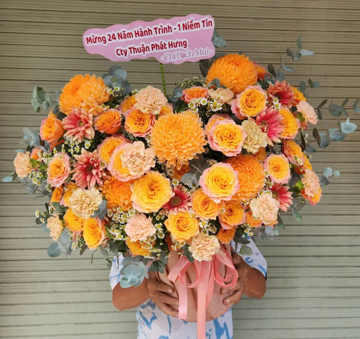 lẵng hoa tặng sếp nam