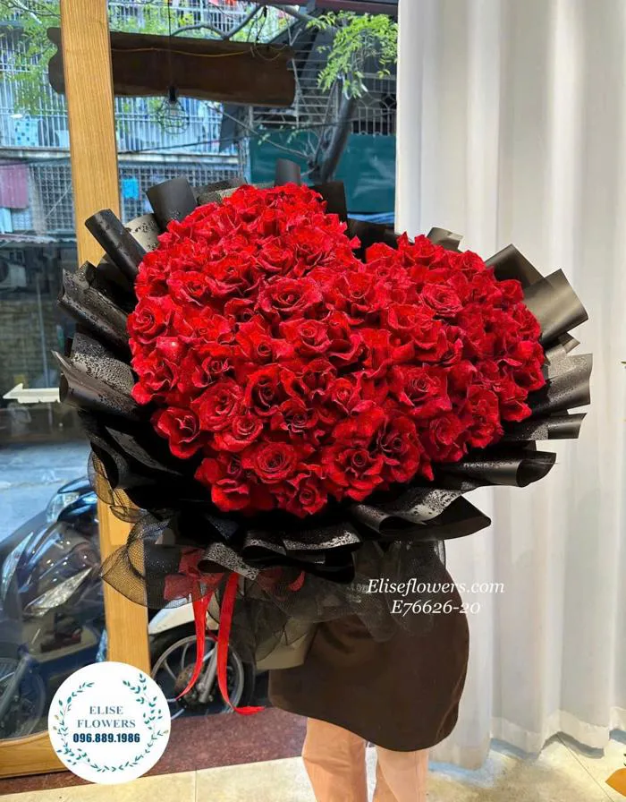 BÓ HOA HỒNG ĐỎ TẶNG SINH NHẬT VỢ. Đặt bó hoa hồng đỏ tặng sinh nhật vợ