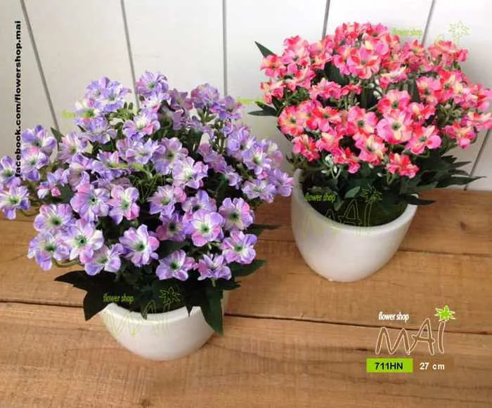 Lọ hoa giả thạch thảo để bàn 711HN
