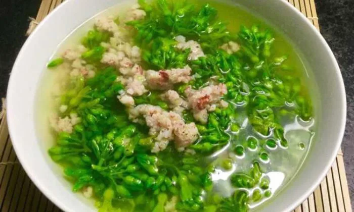 Cách nấu canh hoa thiên lý thịt băm giòn ngọt, tốt cho giấc ngủ sâu