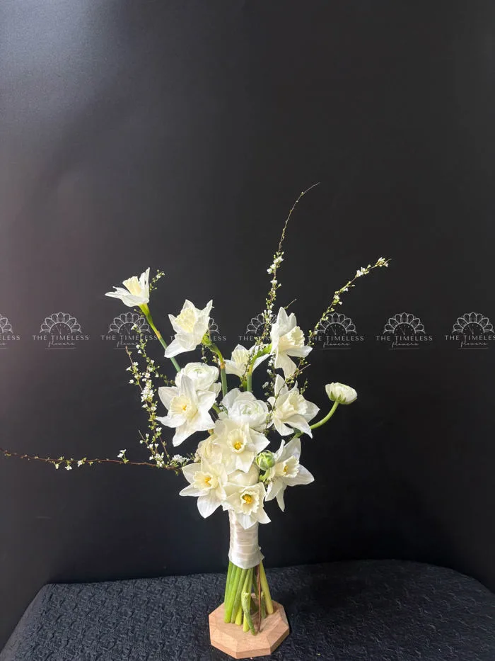 Hoa Cưới 9 Thủy Tiên Trắng Hà Lan - Narcissus A365 - The Time Less Flowers