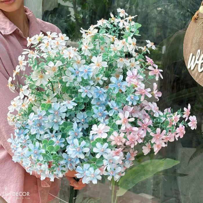 hoa lụa, hoa giả, hoa tơ tằm, hoa trang trí Tổng Kho Sỉ Cây Giả Trang Trí  Lan Decor - Giá Từ Nhà Sản Xuất