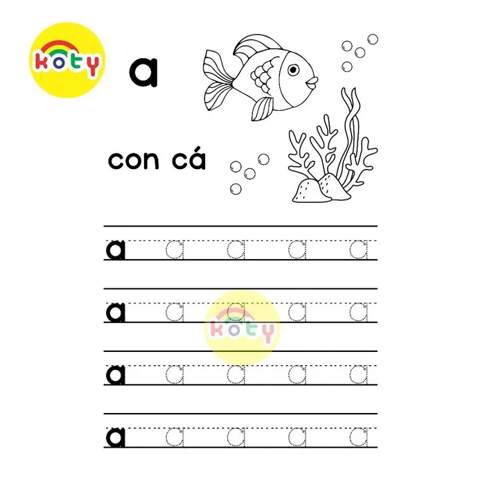 Bô 29 Tranh Tô Màu Bảng Chữ Cái In Thường Tiếng Việt - Giúp Bé Tập Viết  Theo Nét Đứt TV20
