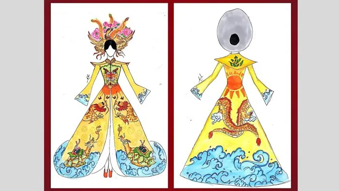 50 mẫu vẽ áo dài đẹp cực độc đáo - Hướng dẫn cách vẽ