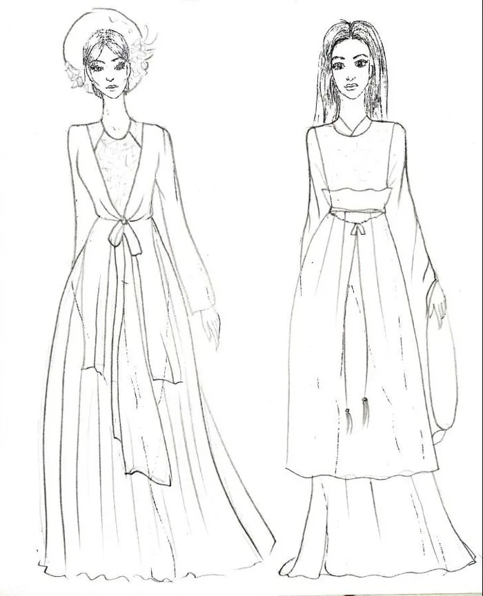 Traditional vietnamese clothing pattern | Traditional vietnamese sewing  patterns, Traditional vietnamese dress outline, Fashion illustrator