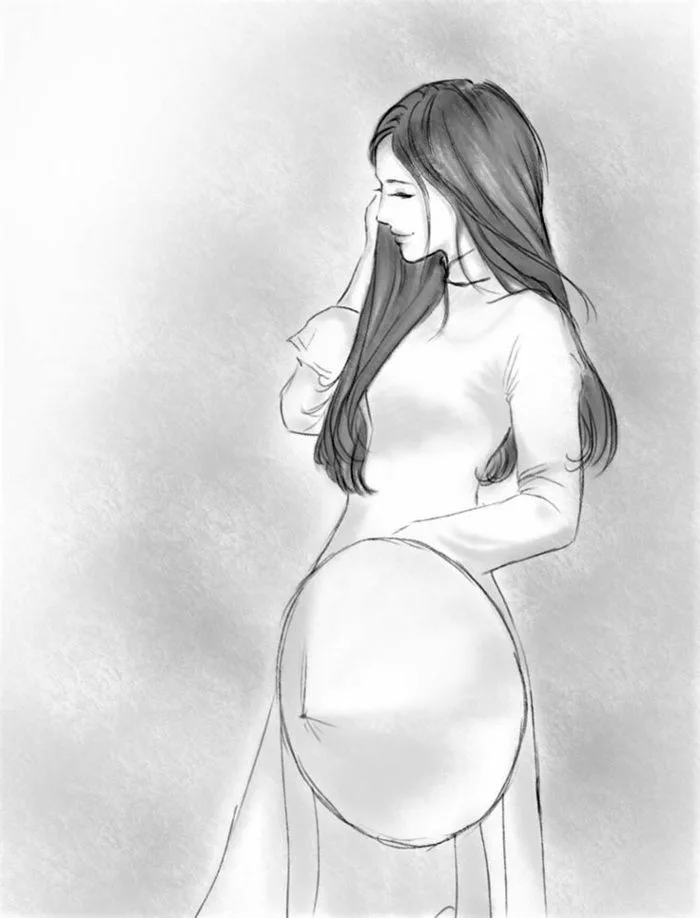 Vietnamese Traditional Costume - Áo Dài | Ao dai drawing, Vietnam tattoo  ideas ao dai, Vietnamese art