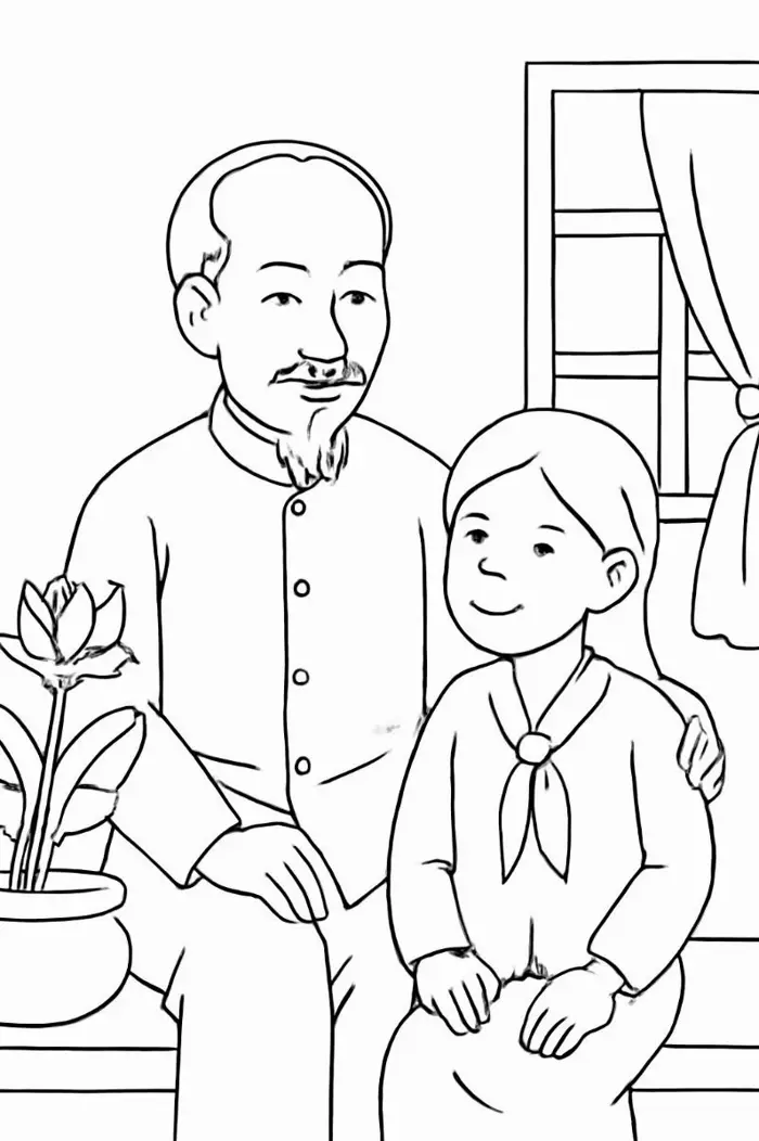 Bộ sưu tập tranh tô màu về Bác Hồ giúp bé phát triển tình yêu quê hương