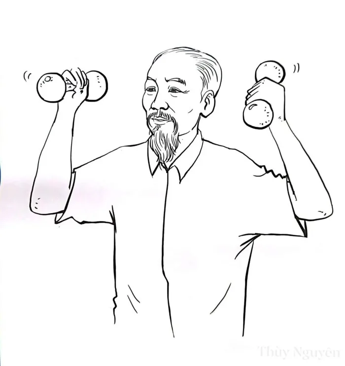 Tranh rỗng tô màu về Bác Hồ