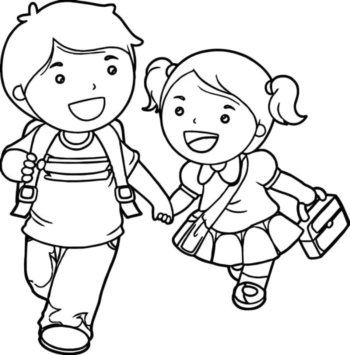 Tranh tô màu bạn trai bạn gái đẹp dễ thương cho mọi lứa tuổi