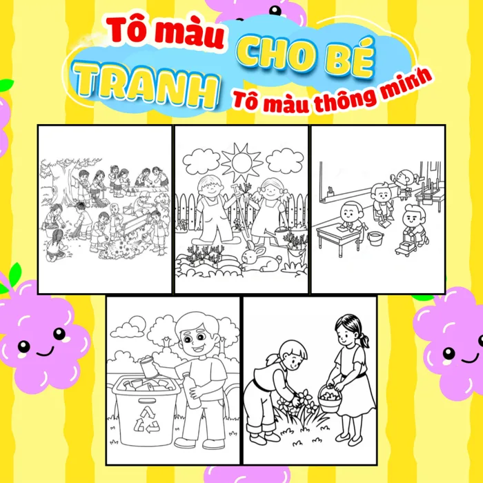 Tranh Tô Màu Bảo Vệ Môi Trường Cho Bé Bộ Tập Tô Màu Giáo Dục, Đồ Chơi Thủ  Công Phát Triển Tư Duy, Gieo Ý Thức Sống | Shopee Việt Nam