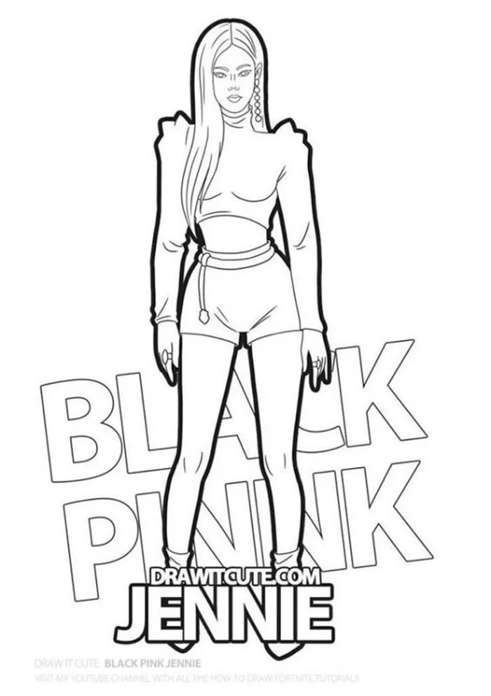 Tranh tô màu Blackpink đẹp, dễ thương cho bé thỏa sức sáng tạo