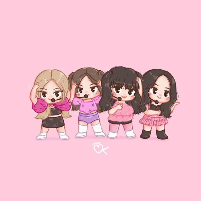Đổ gục với bộ ảnh Blackpink chibi cute dễ thương quên lối về