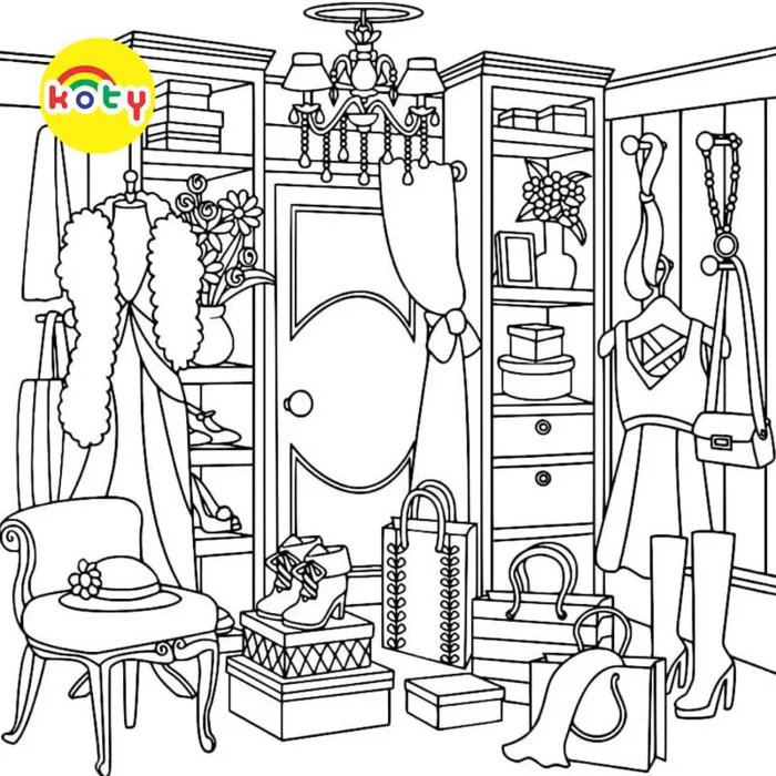 Tranh Tô Màu Dollhouse Ngôi nhà búp bê - Bộ 20 Tờ Tranh Tô Màu A4 A5 Dành  Cho Màu Sáp, Màu Chì - TRANH TÔ MÀU KOTY - Vetranhtomau.com