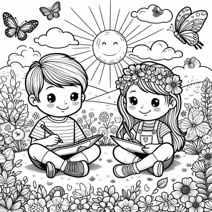 Tranh tô màu bốn mùa, cách trẻ mầm non học về thế giới từ những gam màu