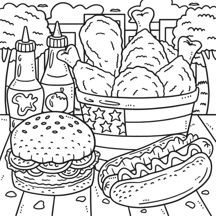 Food coloring pages for kids giúp trẻ sáng tạo không ngừng
