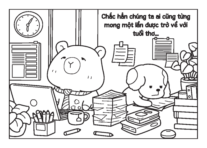 sách tô màu , MINHTHANGBOOK , SÁCH HAY , minhthangbook , Capy Bara , Hành  trình về tuổi thơ