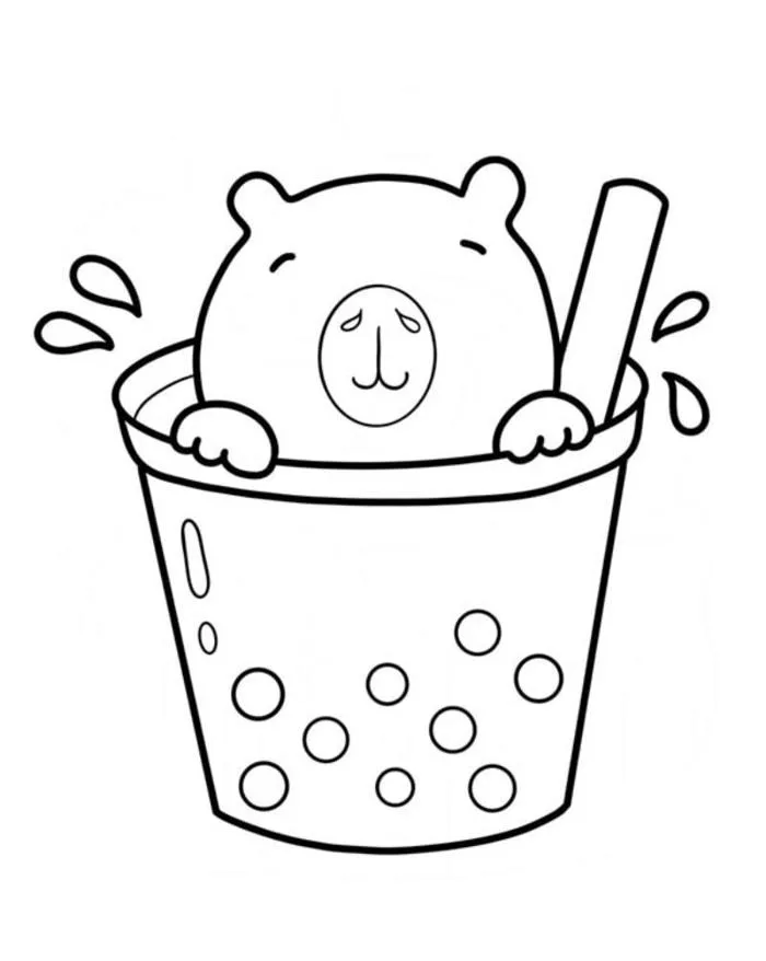 29+ Tranh Tô Màu Capybara Dễ Thương Rõ Nét Cho Bé